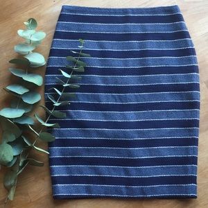 LOFT Striped Pencil Skirt, 00, great condition